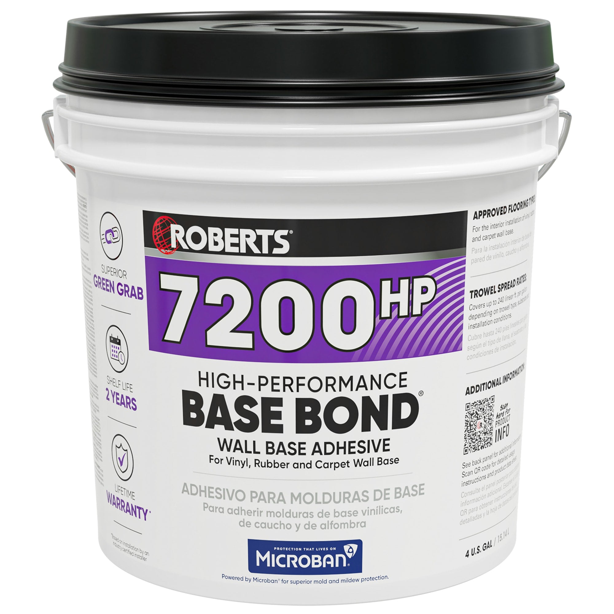 High-Performance BASE BOND Wall Base Adhesive - 4 Gal. (15.14 L) - 1