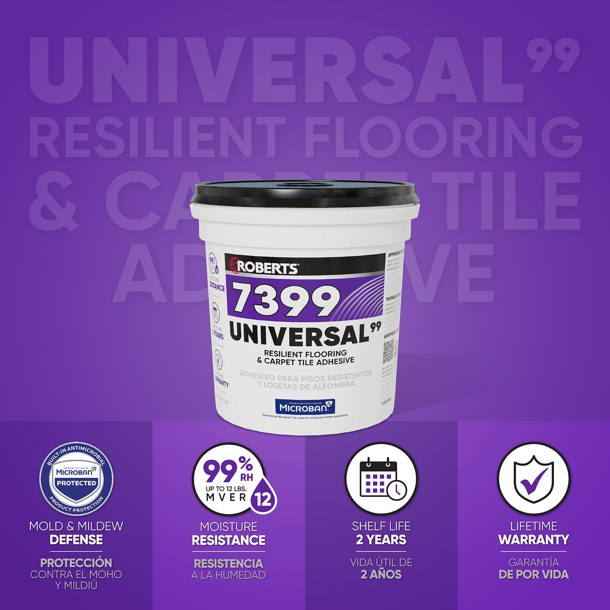 UNIVERSAL99 Resilient Flooring & Carpet Adhesive-1 Gal. (3.78 L) - 2