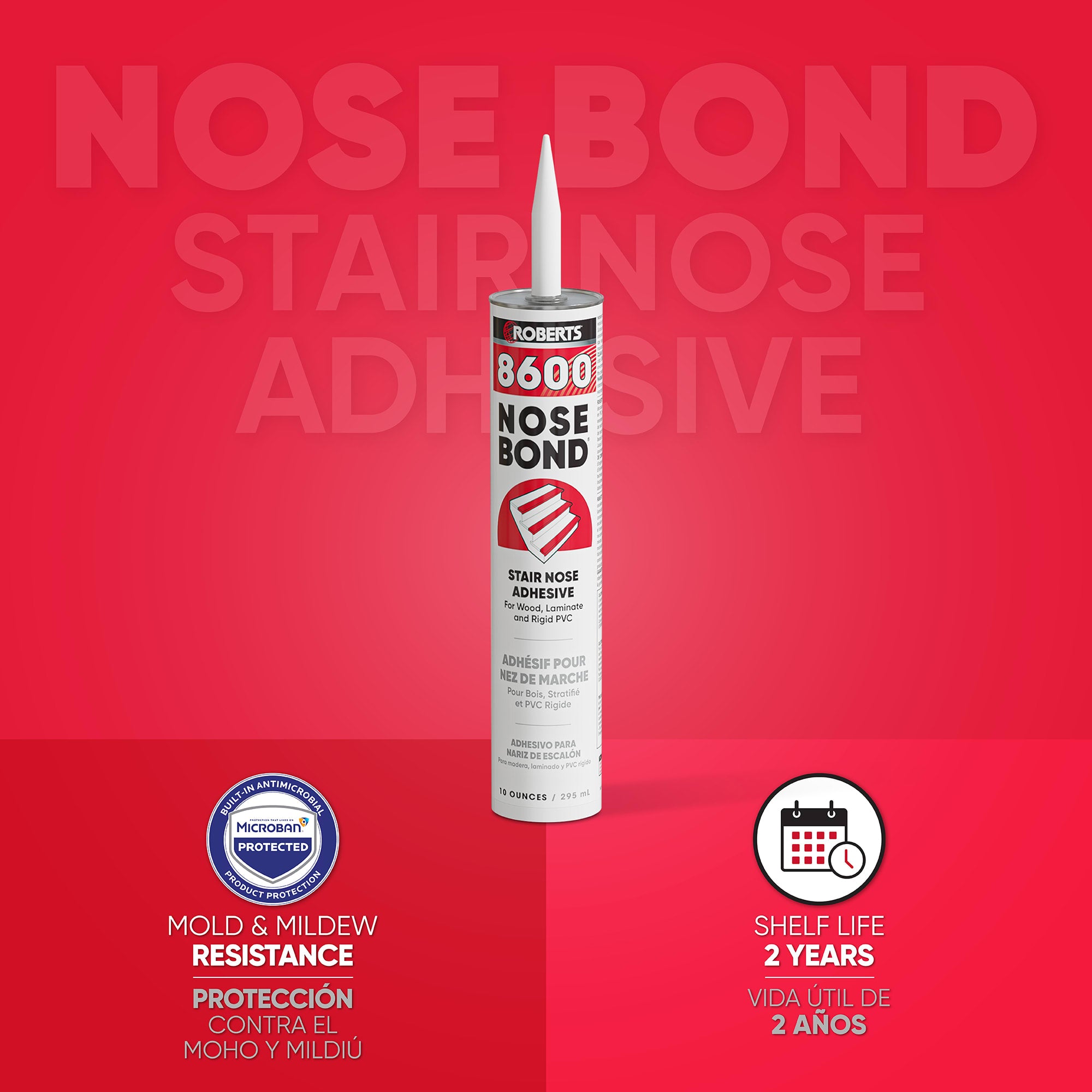 NOSE BOND Stair Nose Adhesive for Wood%2C Laminate%2C and Rigid PVC - 2