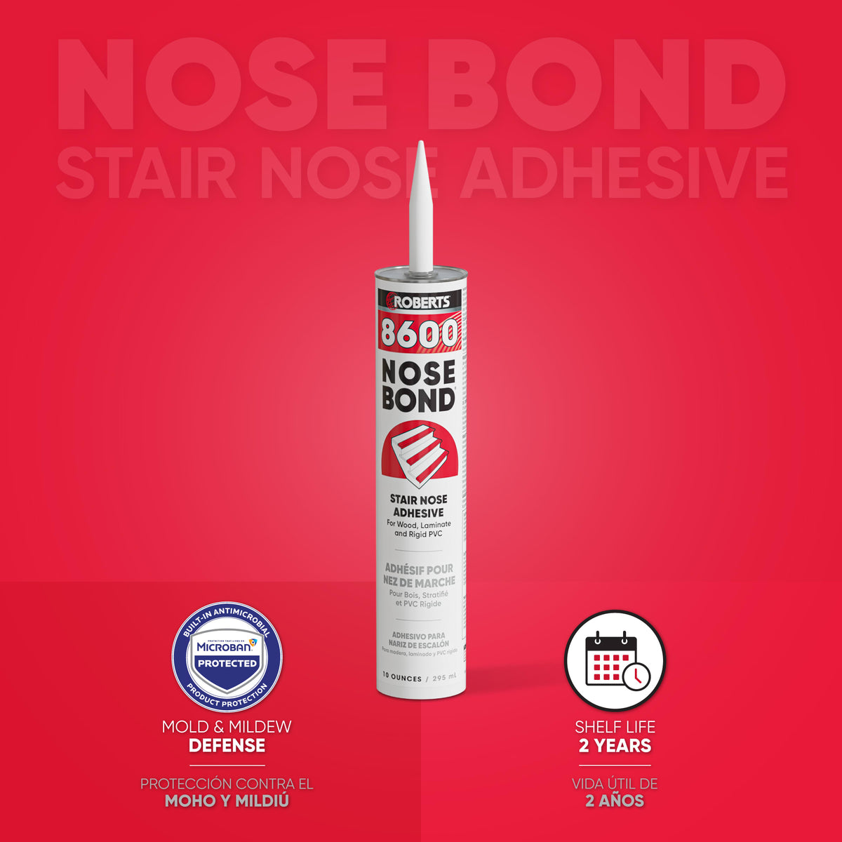 NOSE BOND Stair Nose Adhesive for Wood%2C Laminate%2C and Rigid PVC - 2