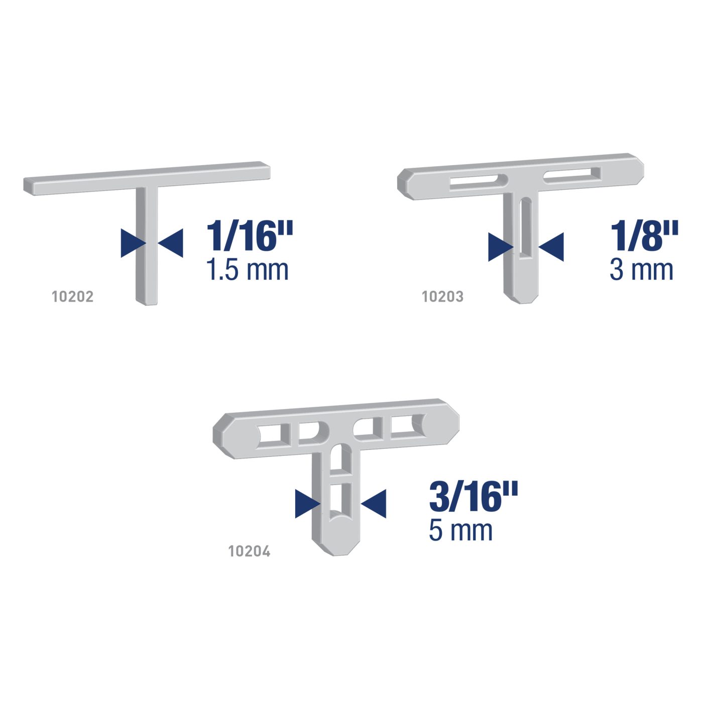 LeaveIn Hard Style "T" Tile Spacers QEP