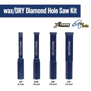 wax/DRY Xtreme Diamond Hole Saw Kit