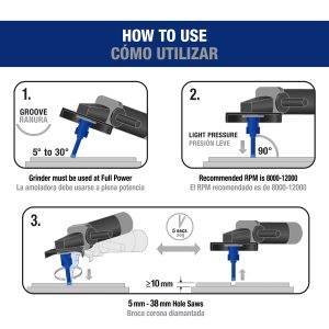 Xtreme Diamond Hole Saws for Angle Grinders