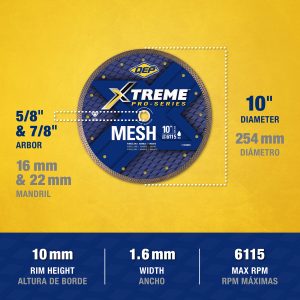 Xtreme™ Pro Series Mesh Diamond Blades