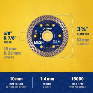 Xtreme™ Pro Series Mesh Diamond Blades